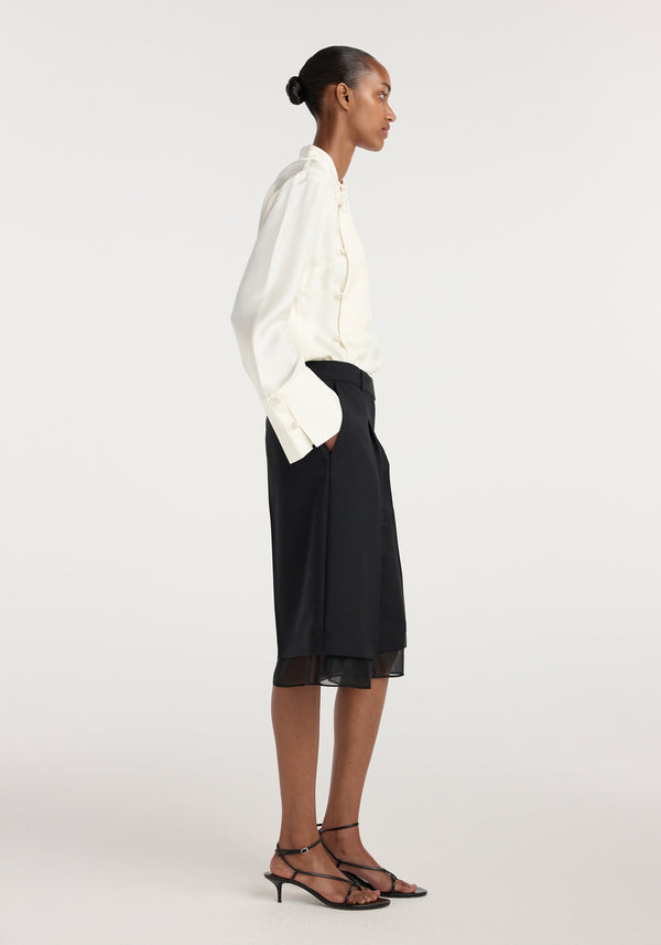 Organza lined shorts | black