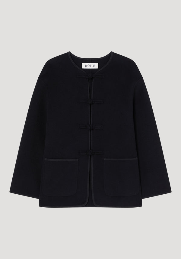 Double-faced wool pankou jacket | black