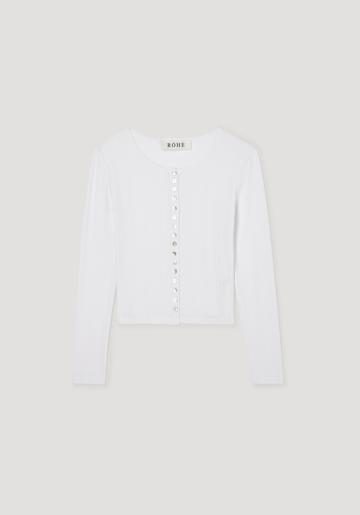 Pointelle cardigan | off white