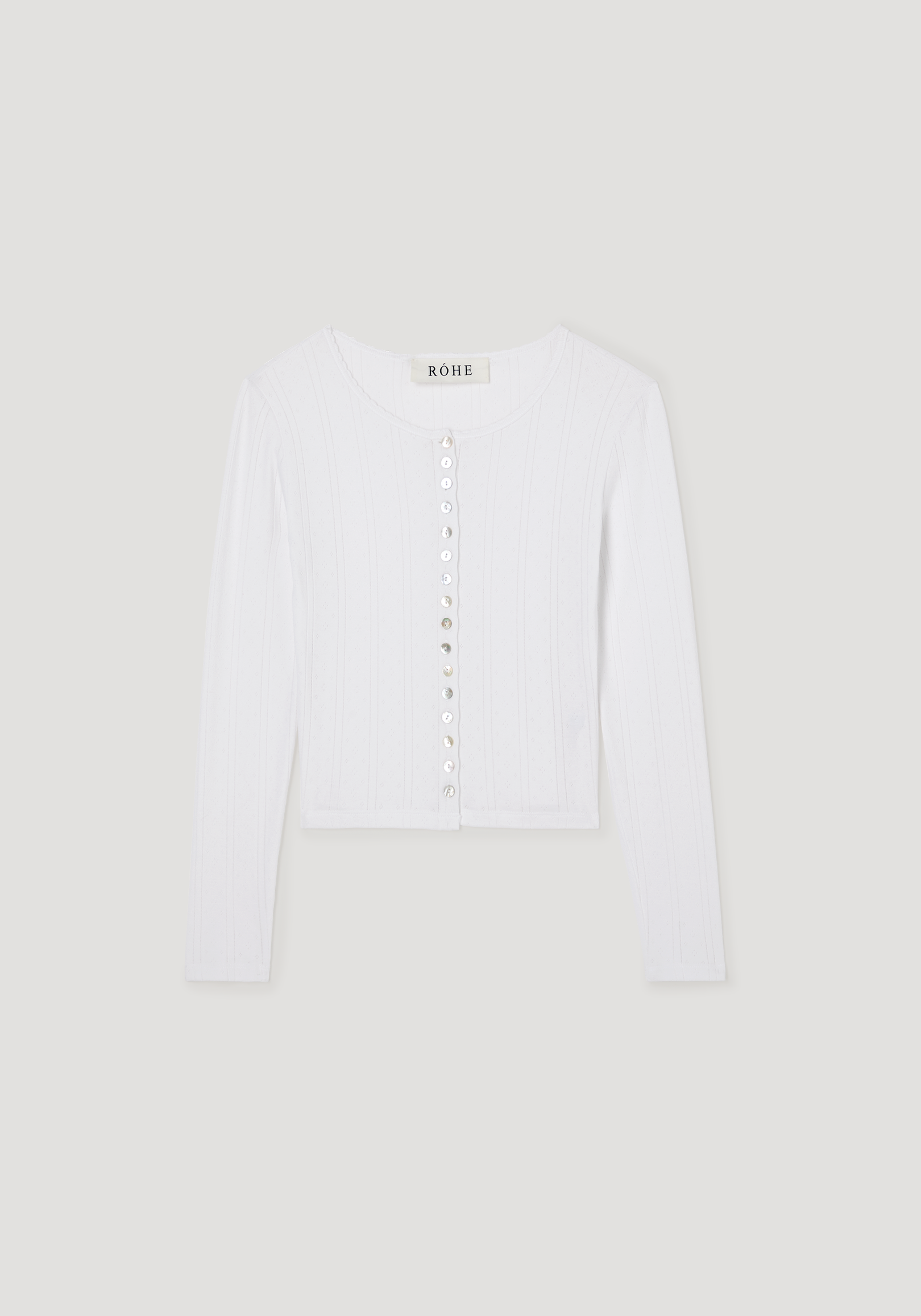 Pointelle cardigan | off white