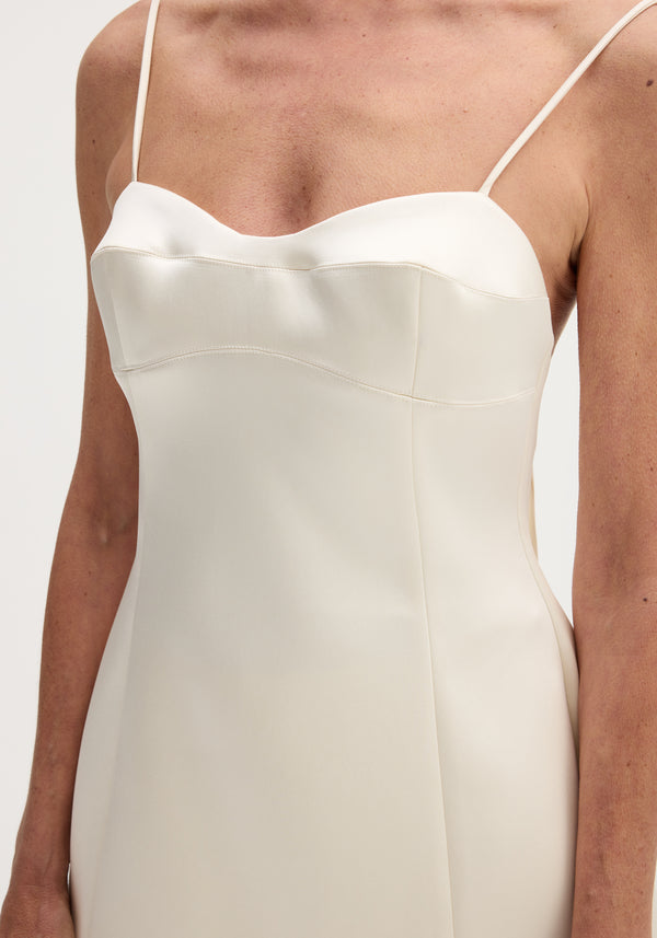 Satin bustier top | ivory