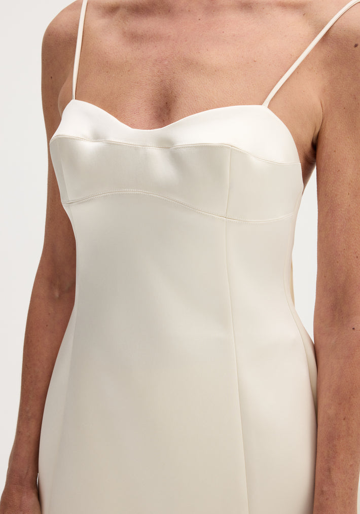 Satin bustier top | ivory