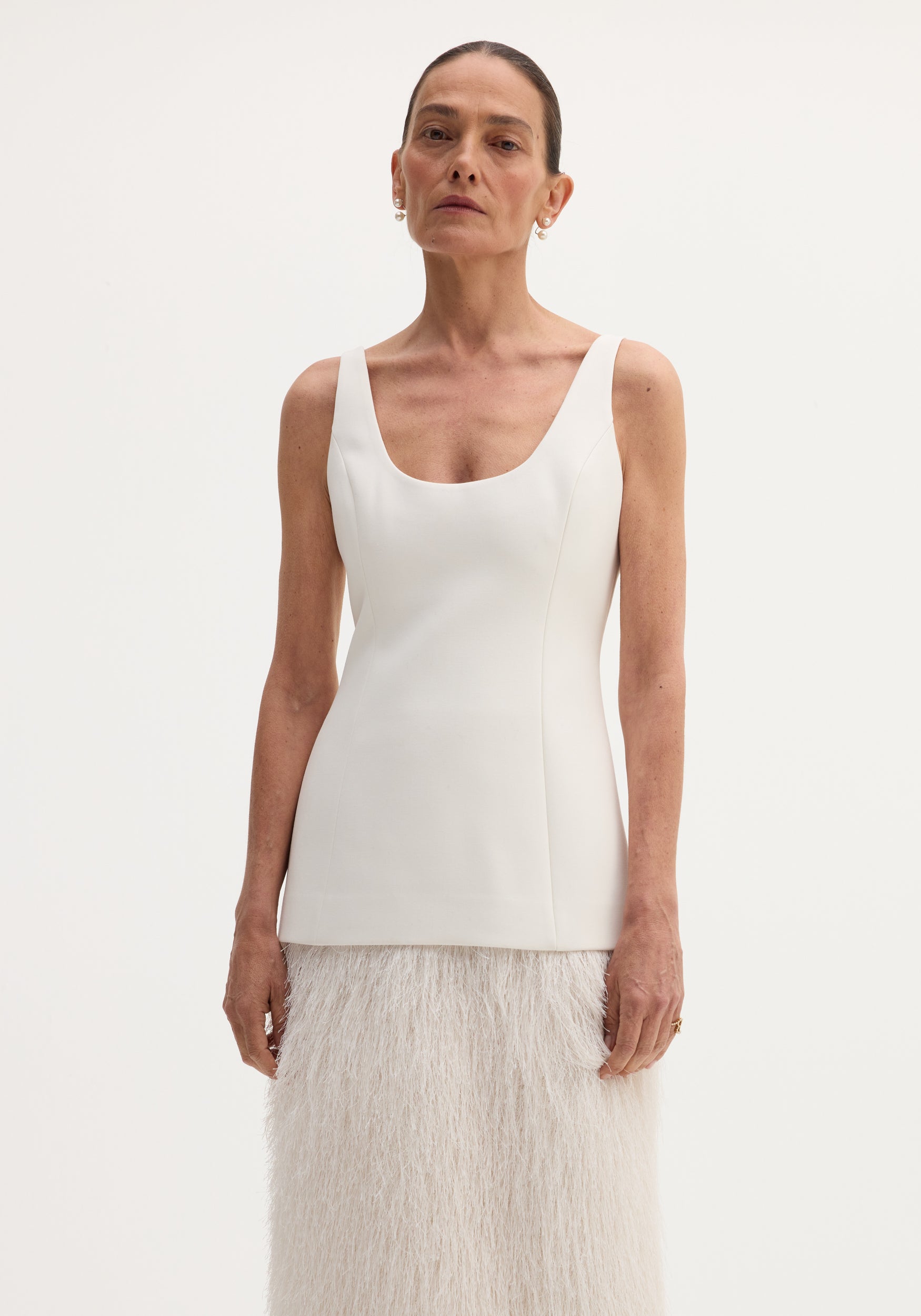 Fringe dress | ivory
