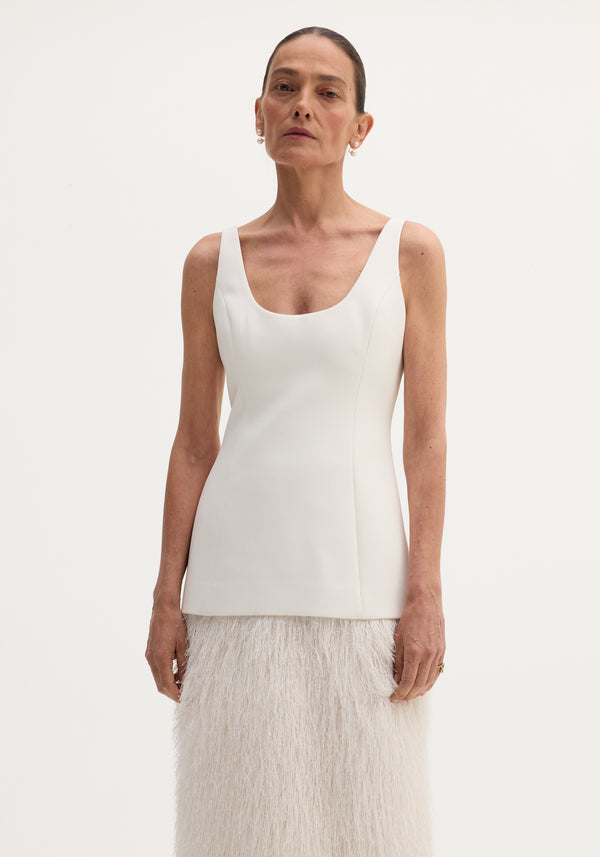 Fringe dress | ivory