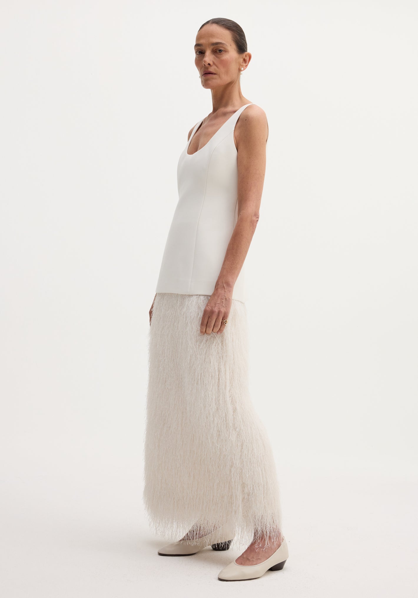 Fringe dress | ivory