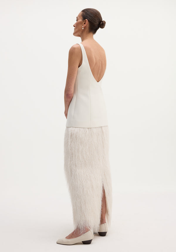 Fringe dress | ivory