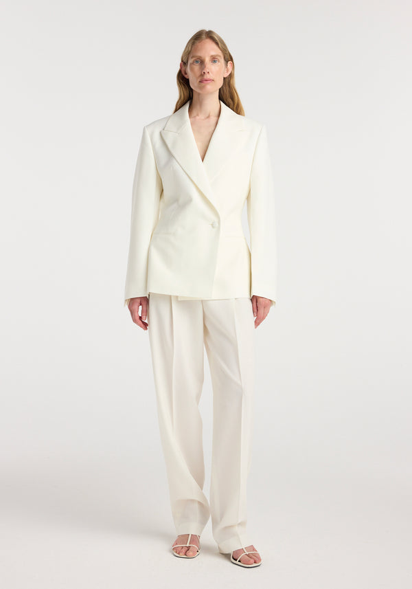 Hourglass shaped blazer | off white
