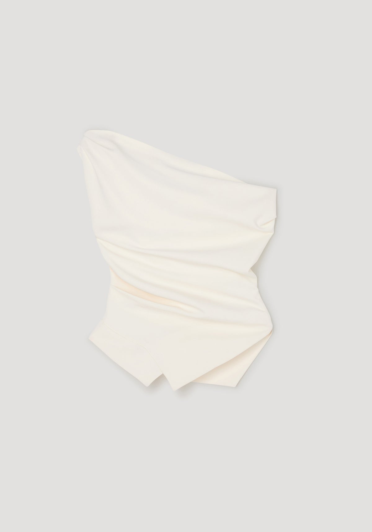 Off shoulder lapel top | off white
