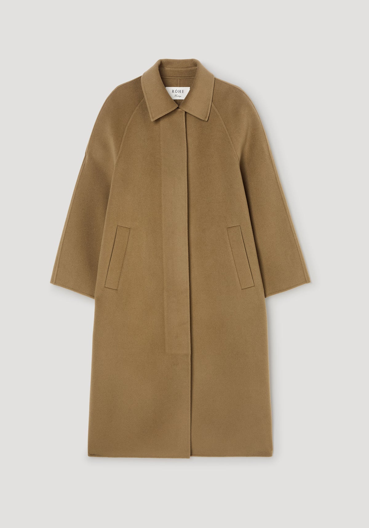 Double-faced wool padded coat | camel