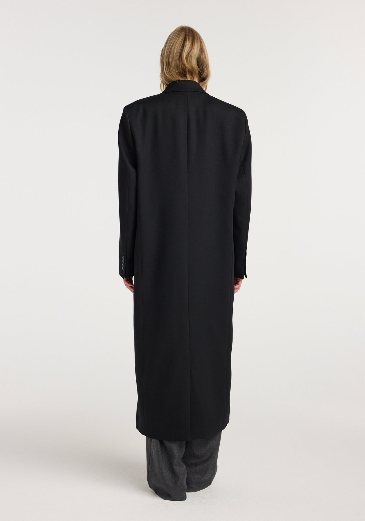 Double breasted tailored coat | black