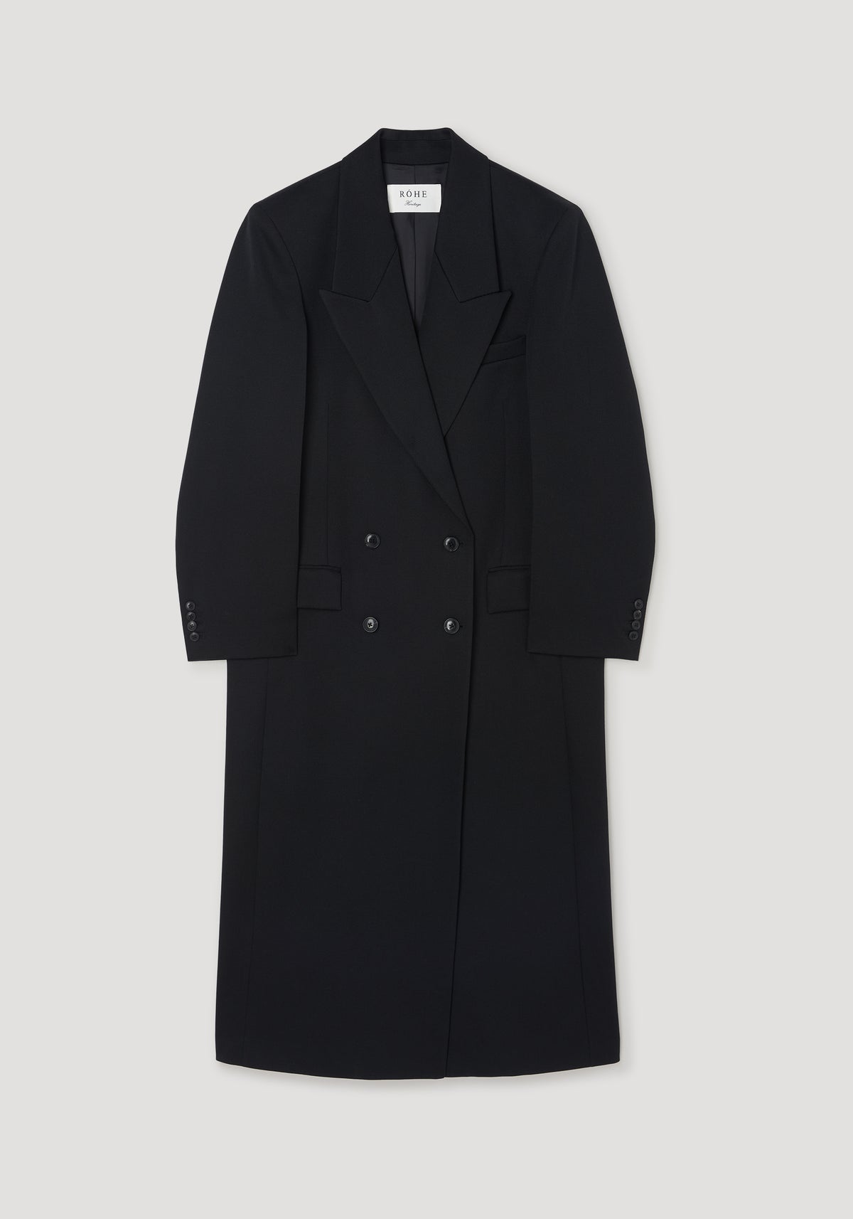 Double breasted tailored coat | black