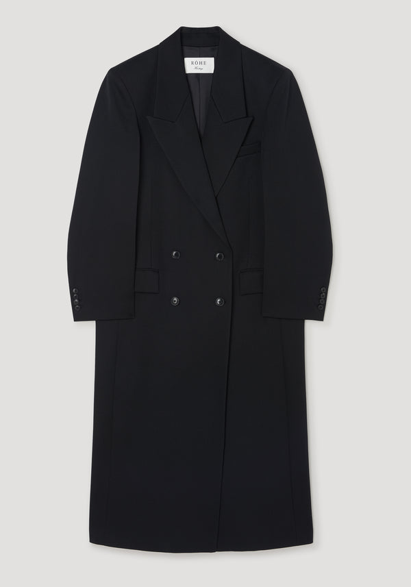 Double breasted tailored coat | black