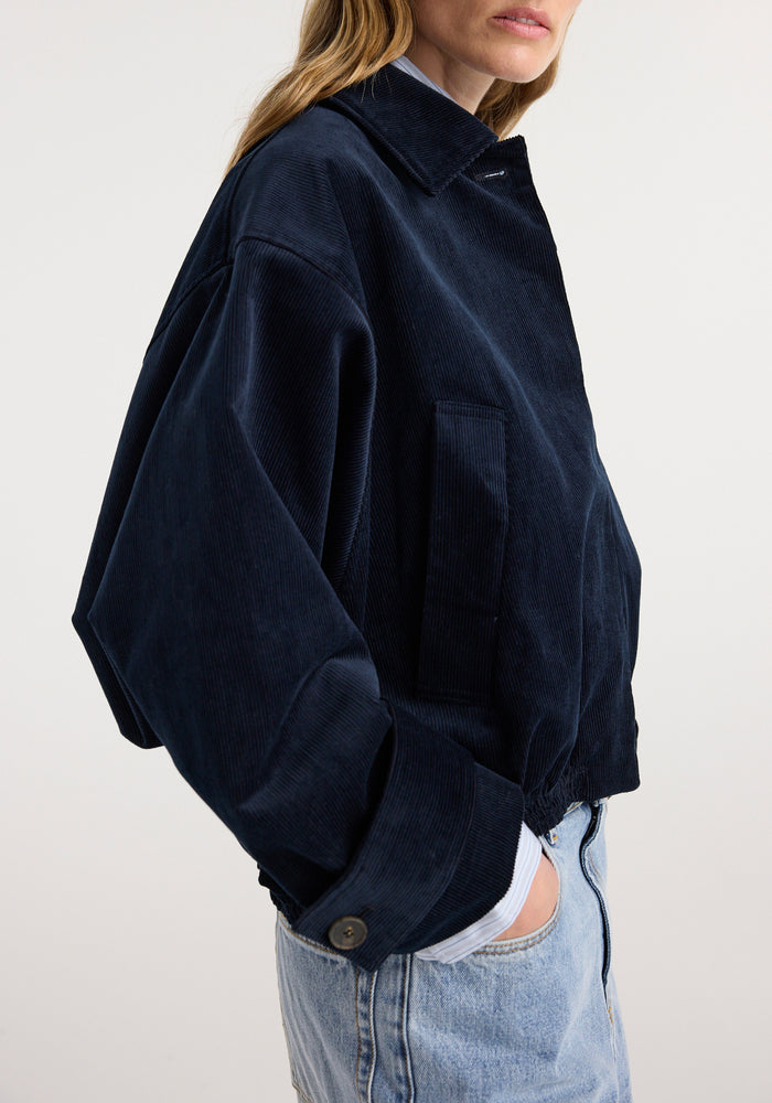 Corduroy blouson jacket | night