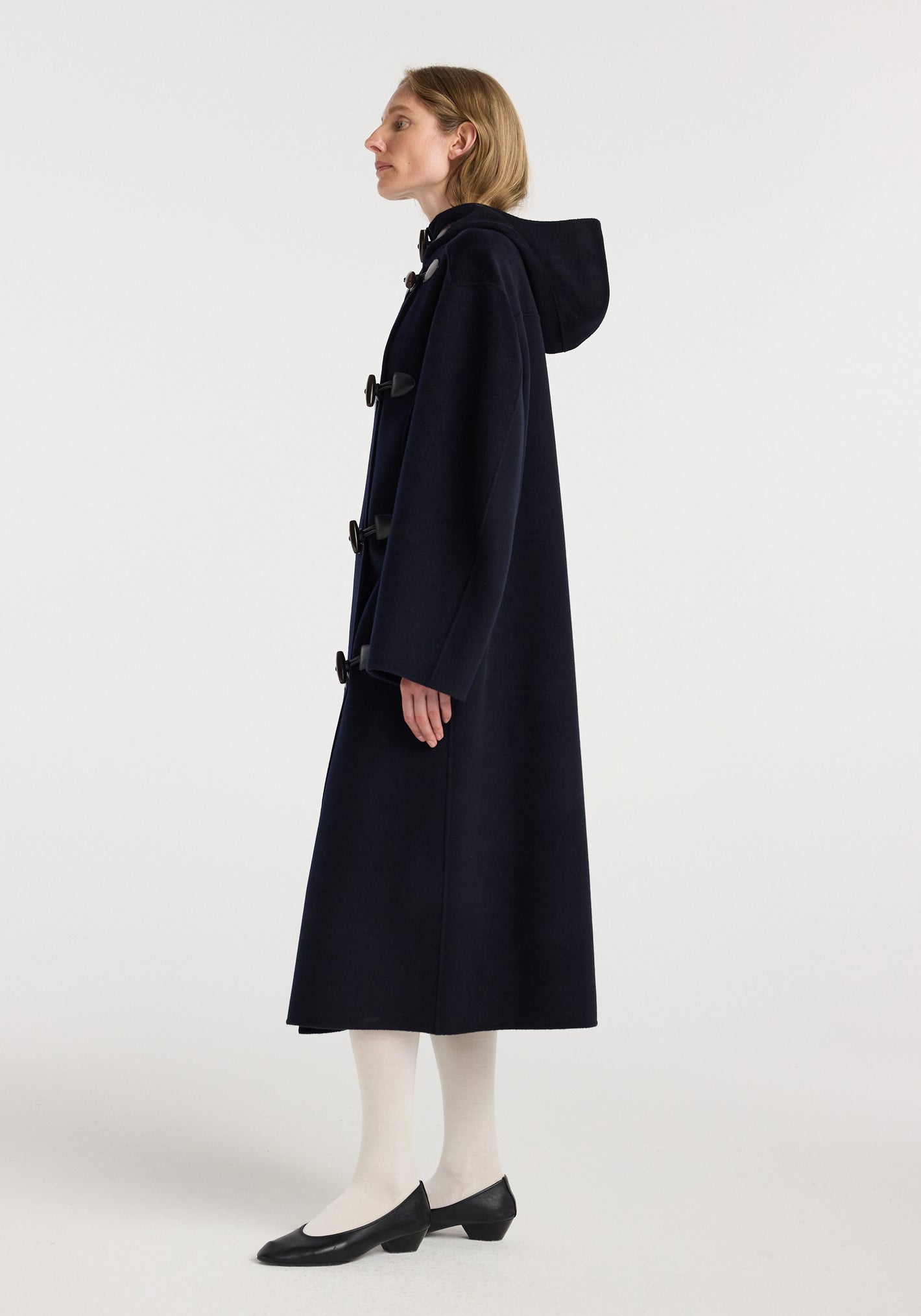 Double-faced wool duffel coat | navy