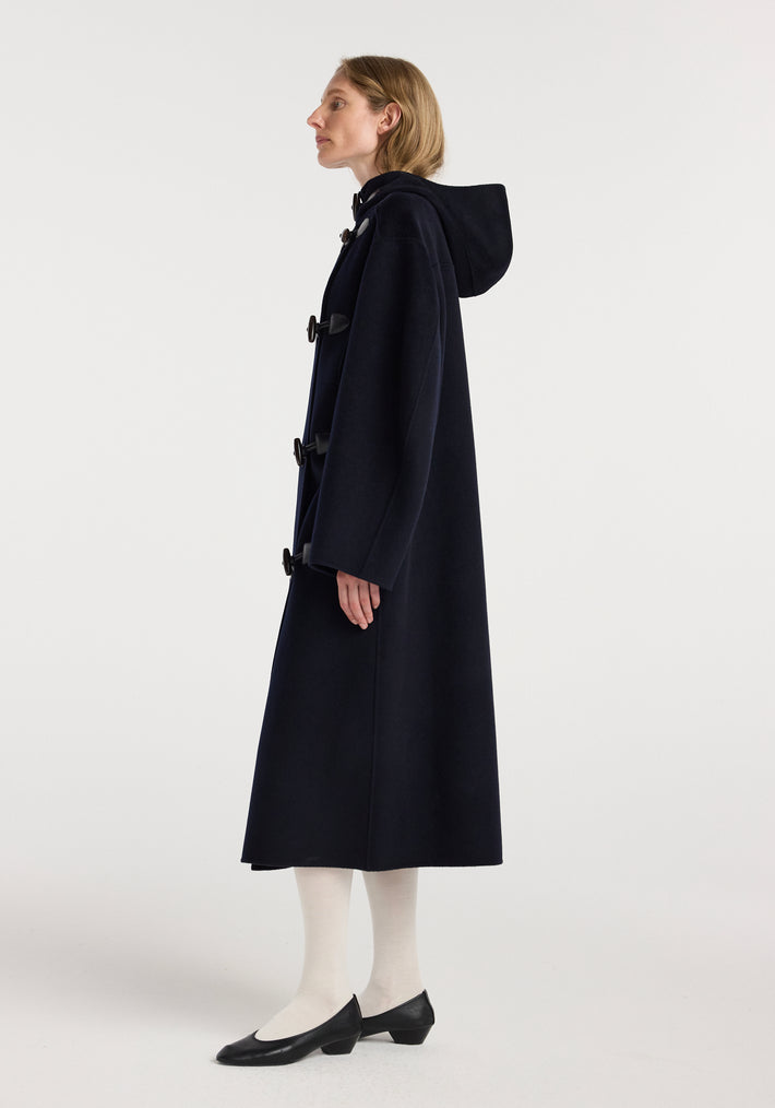 Double-faced wool duffel coat | navy
