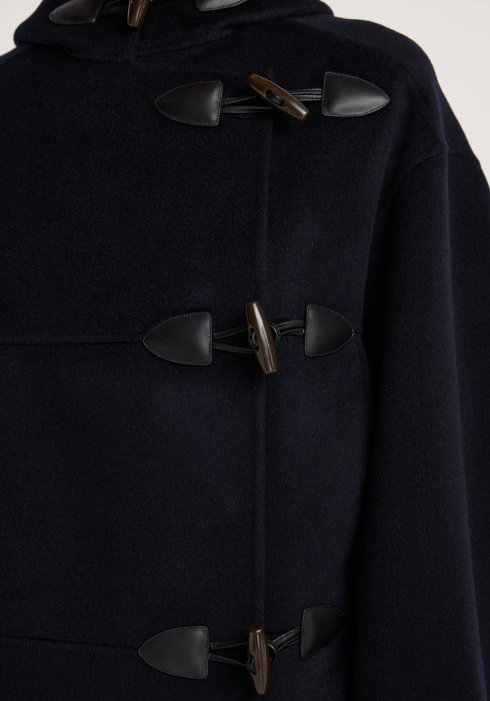 Double-faced wool duffel coat | navy