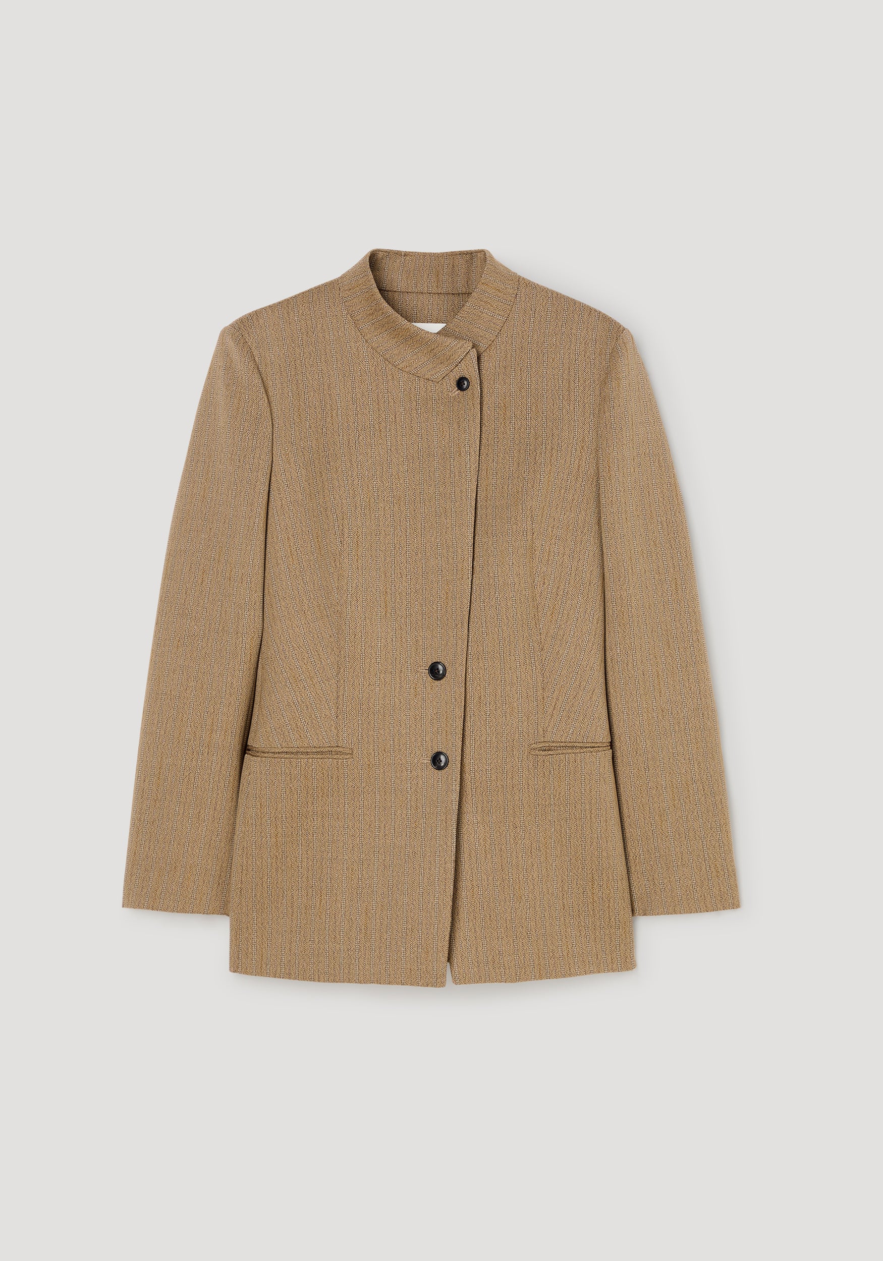 Overlap lapel blazer | heritage stripe