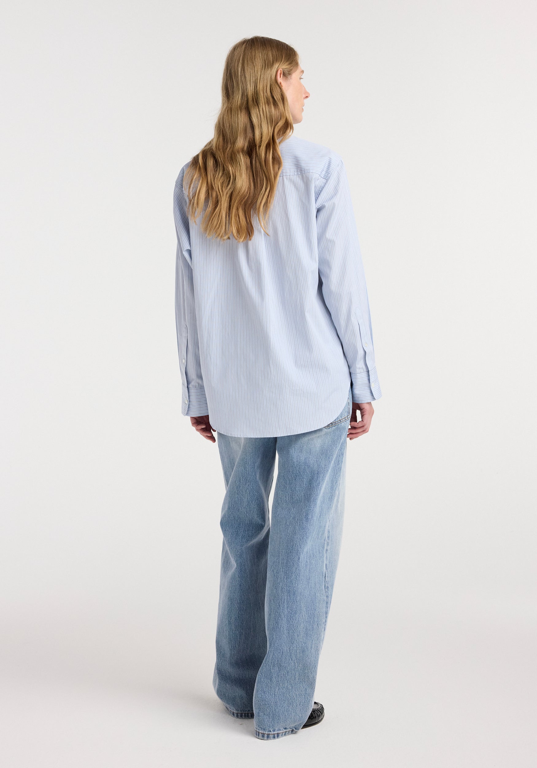 Oxford striped shirt | blue stripe