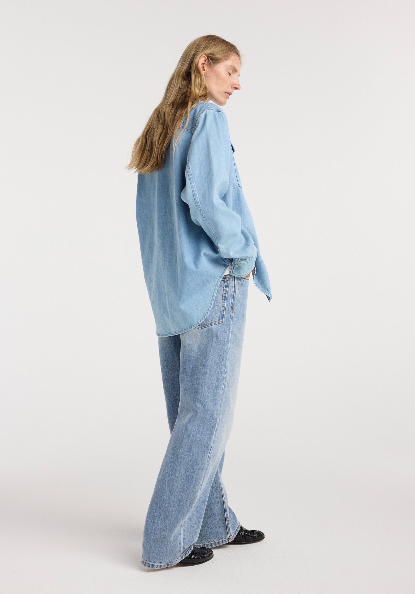 Western denim shirt | classic blue