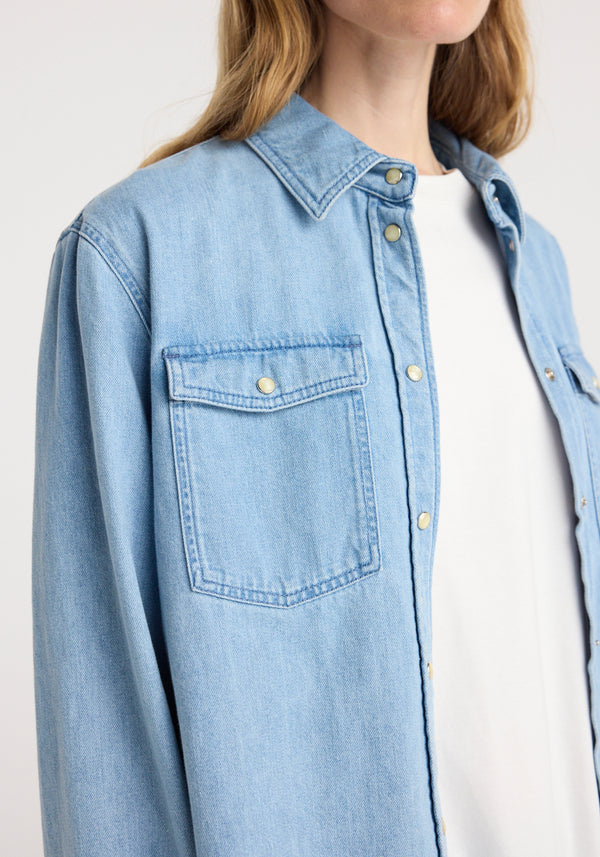 Western denim shirt | classic blue