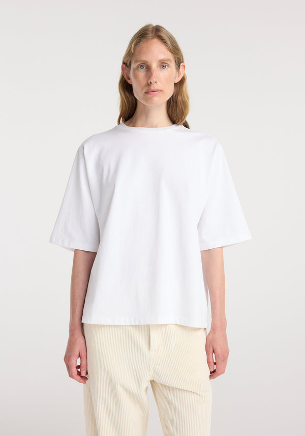 Oversized cotton t-shirt | optic white