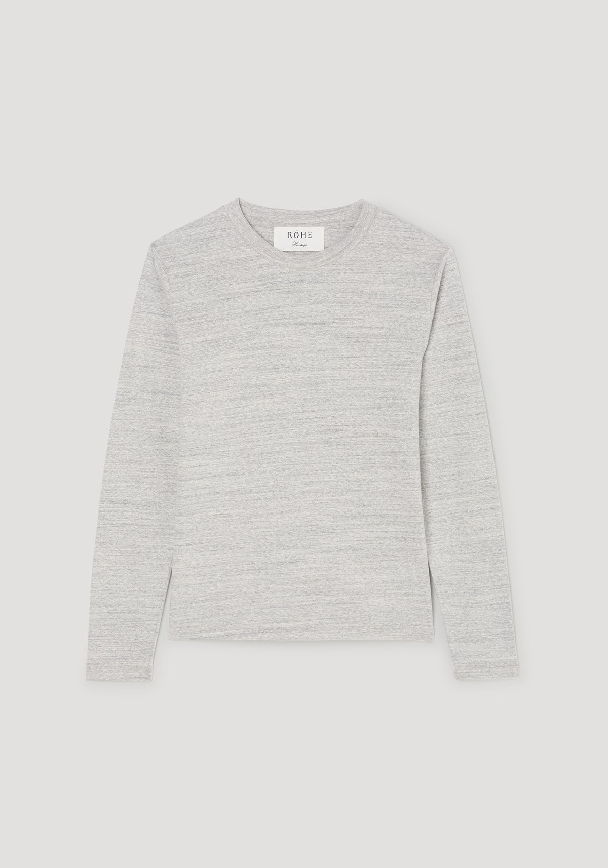 Japanese mouliné jersey long sleeve | grey mouliné