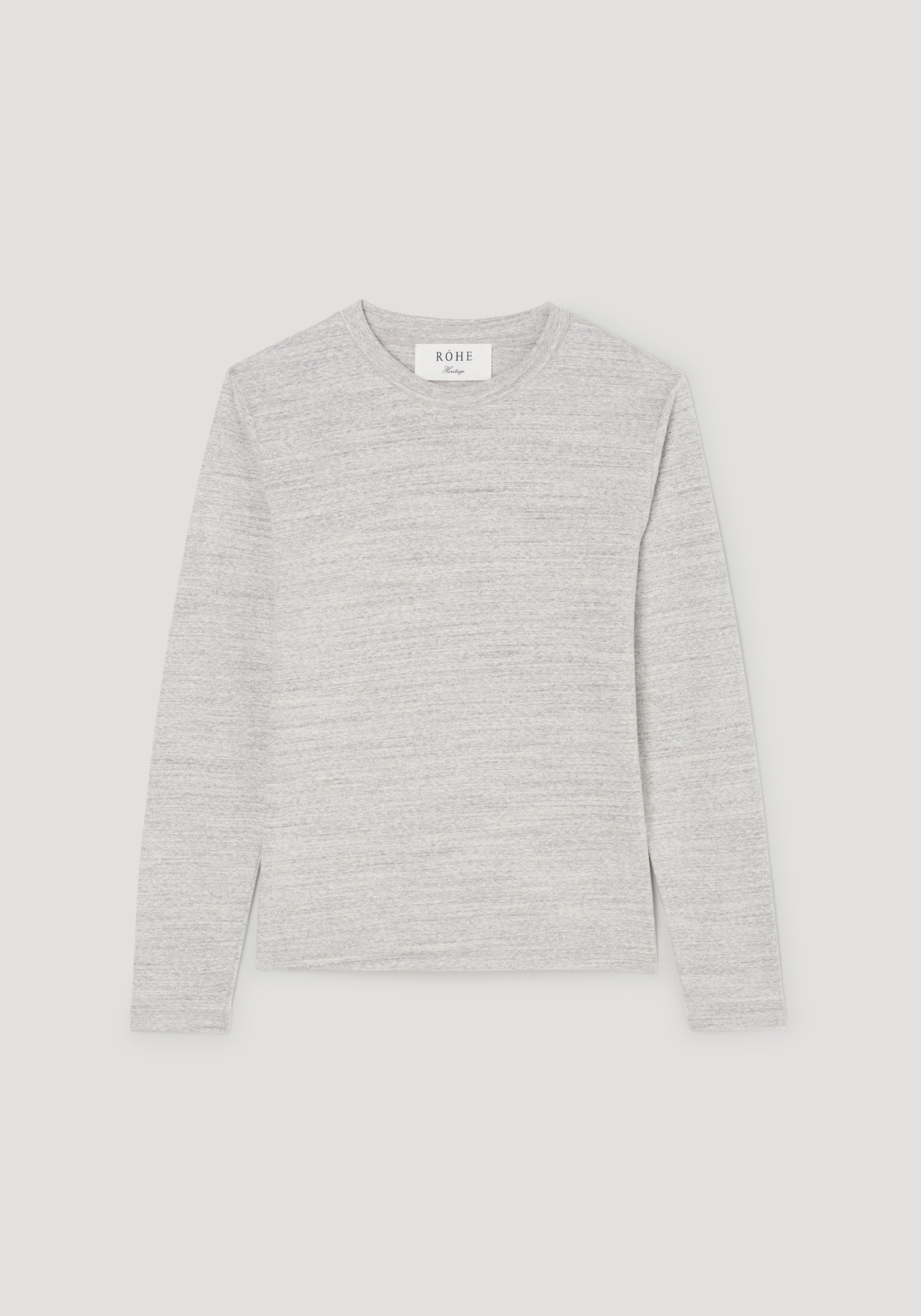 Japanese mouliné jersey long sleeve | grey mouliné