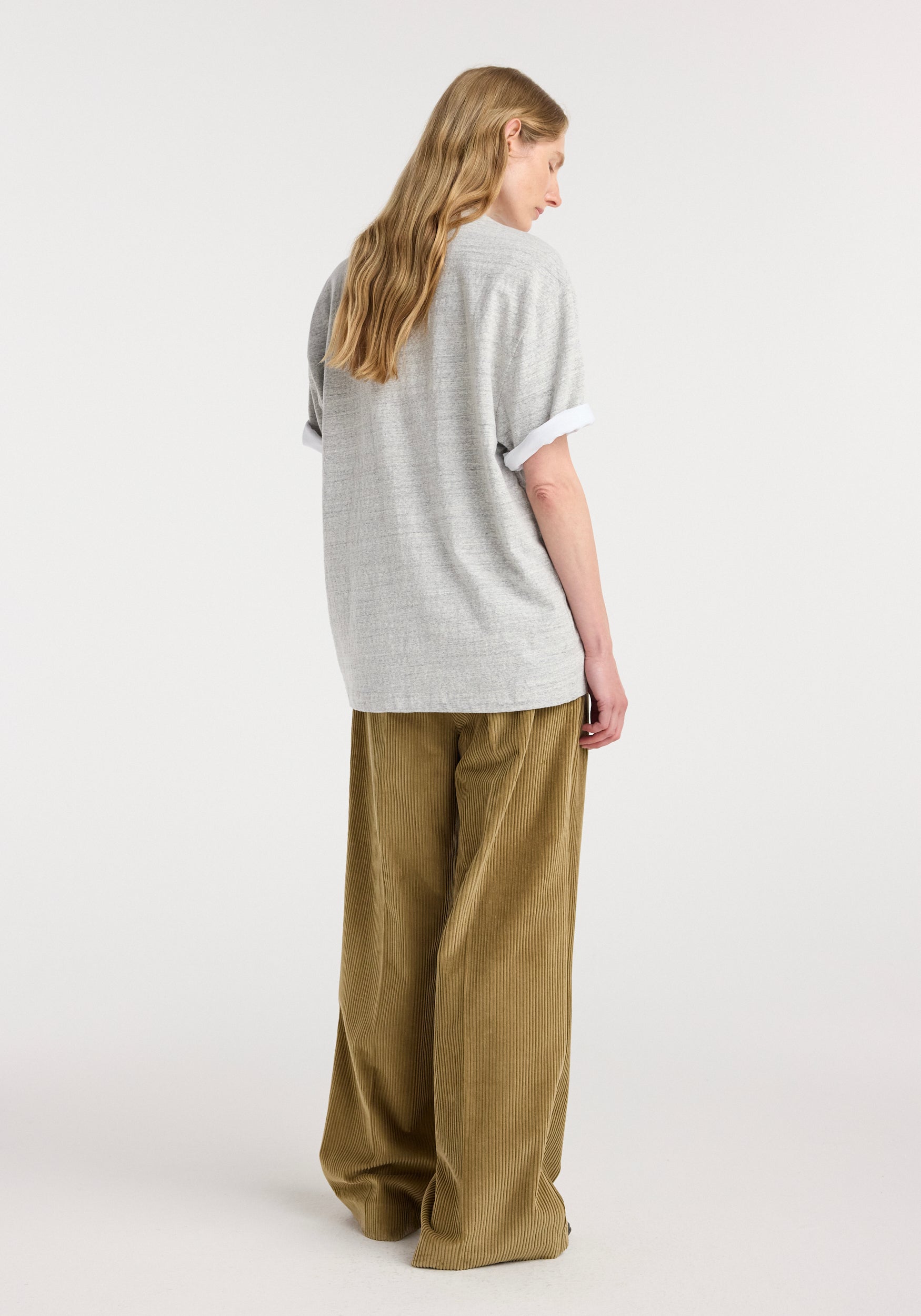 Japanese mouliné jersey t-shirt | grey mouliné