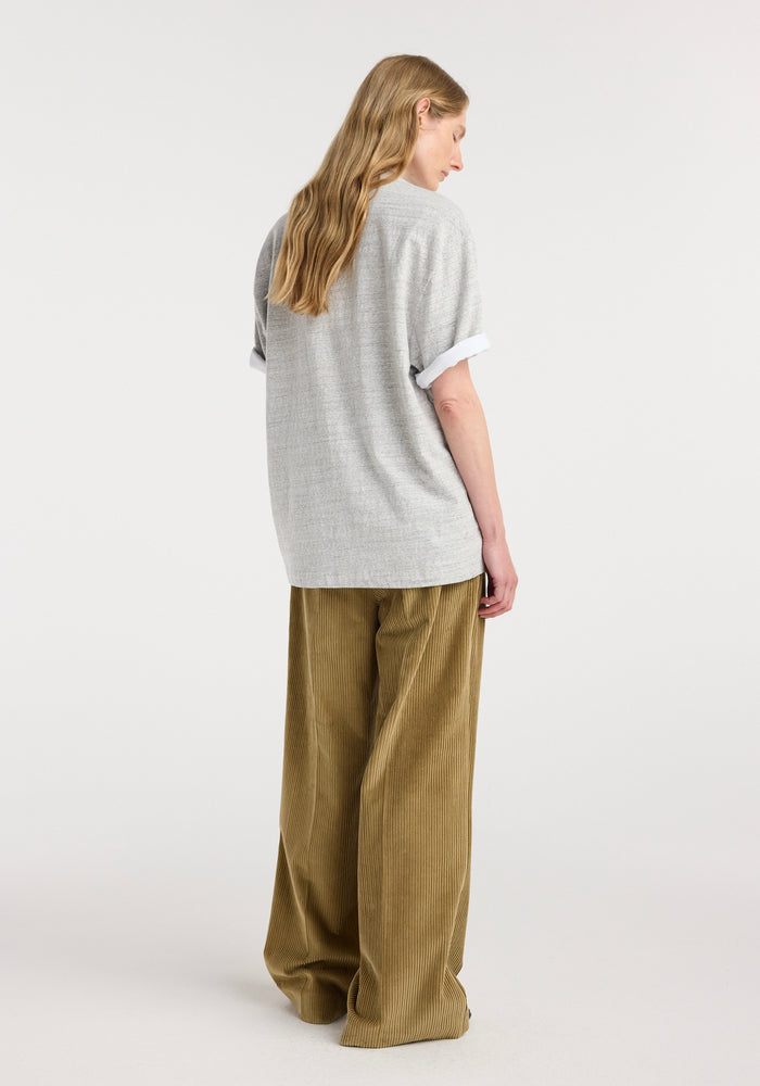 Japanese mouliné jersey t-shirt | grey mouliné