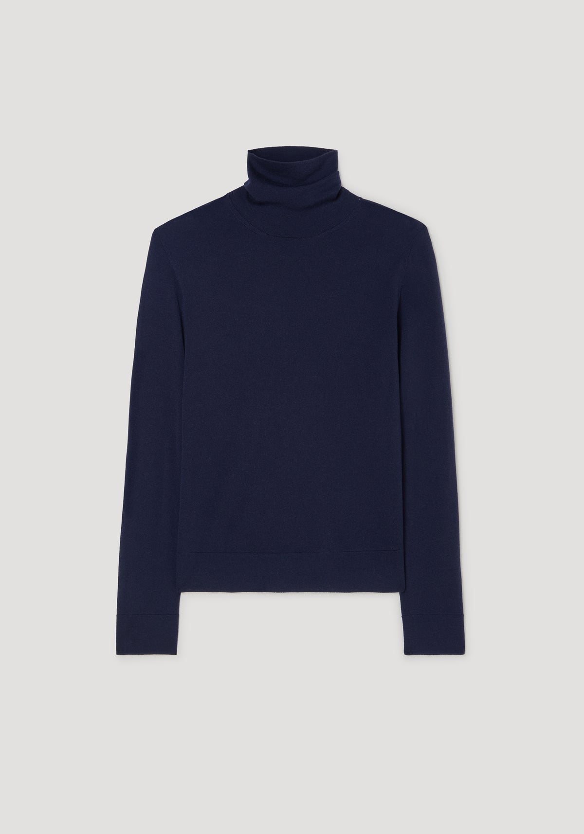 Fine-knit wool cashmere turtleneck | navy