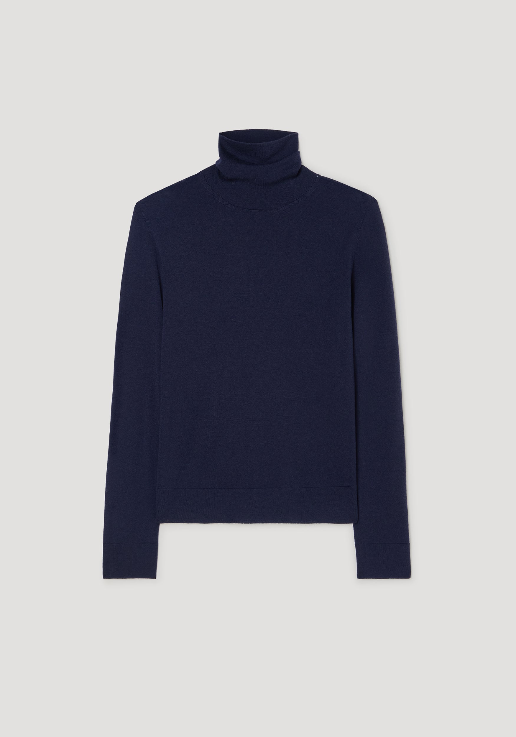 Fine-knit wool cashmere turtleneck | navy