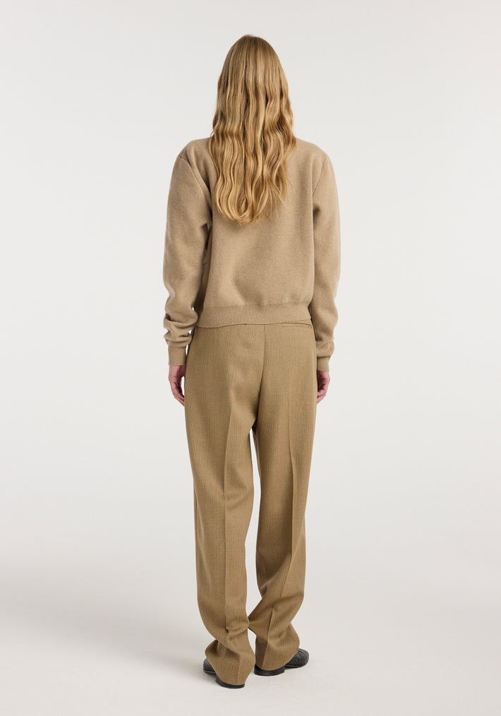 Daria - Single pleat tapered trousers | heritage stripe
