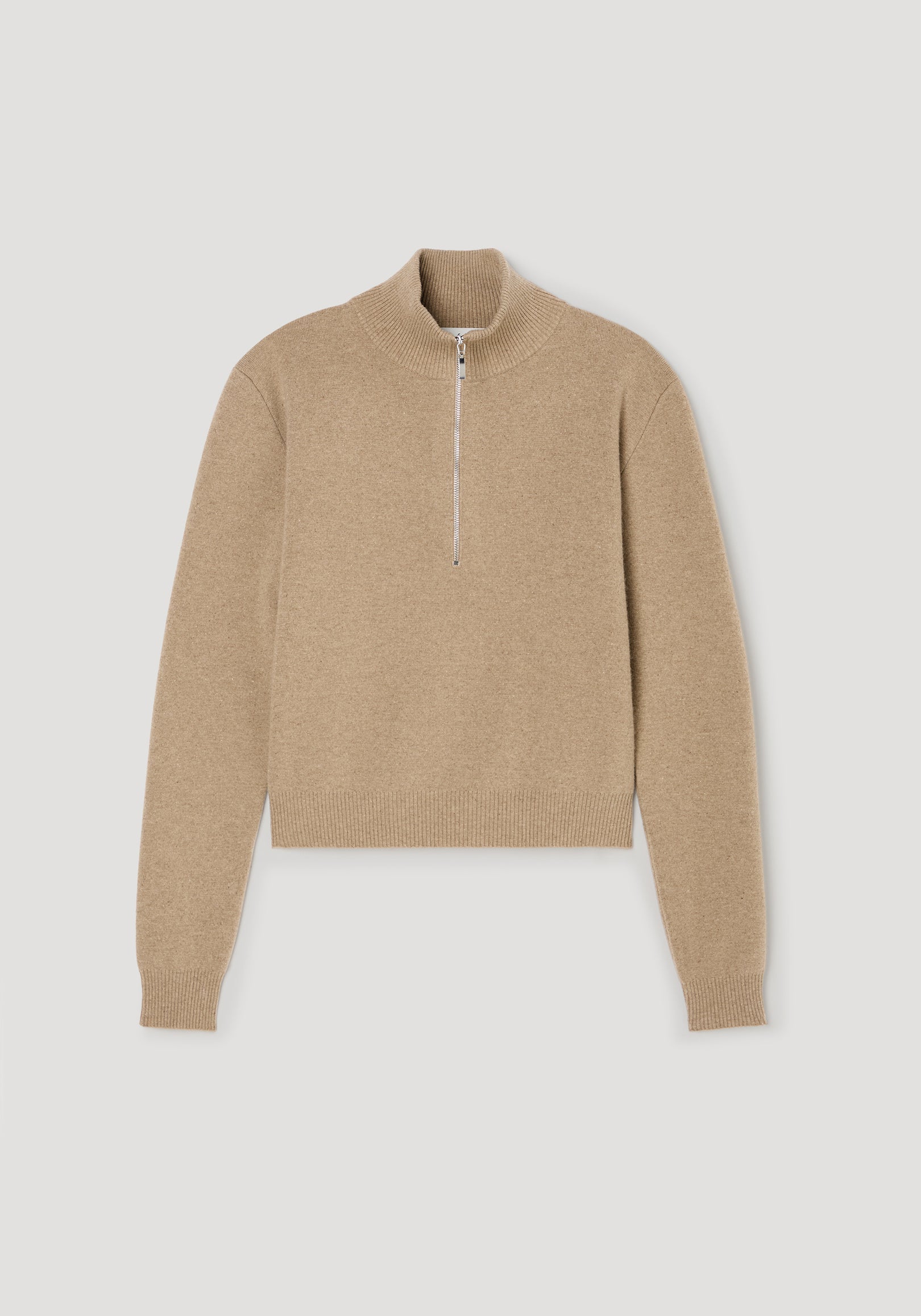 Zipped mouliné polo | camel