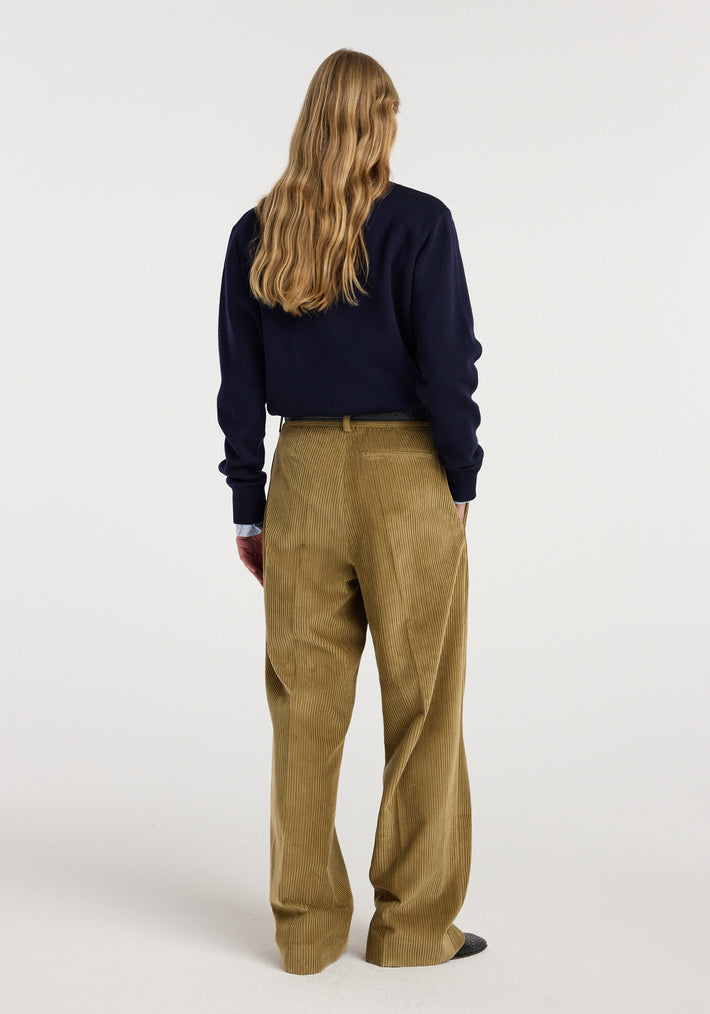 Ted - Lower waist corduroy trousers | beige