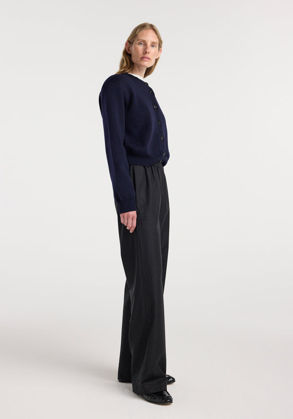 Relaxed fit trousers | anthracite melange