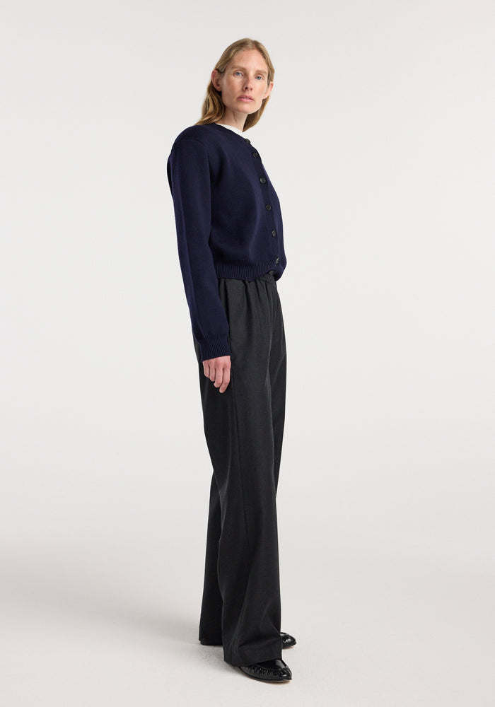 Relaxed fit trousers | anthracite melange