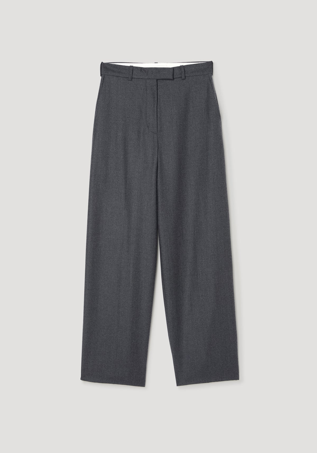 Wide leg trousers | dark grey melange