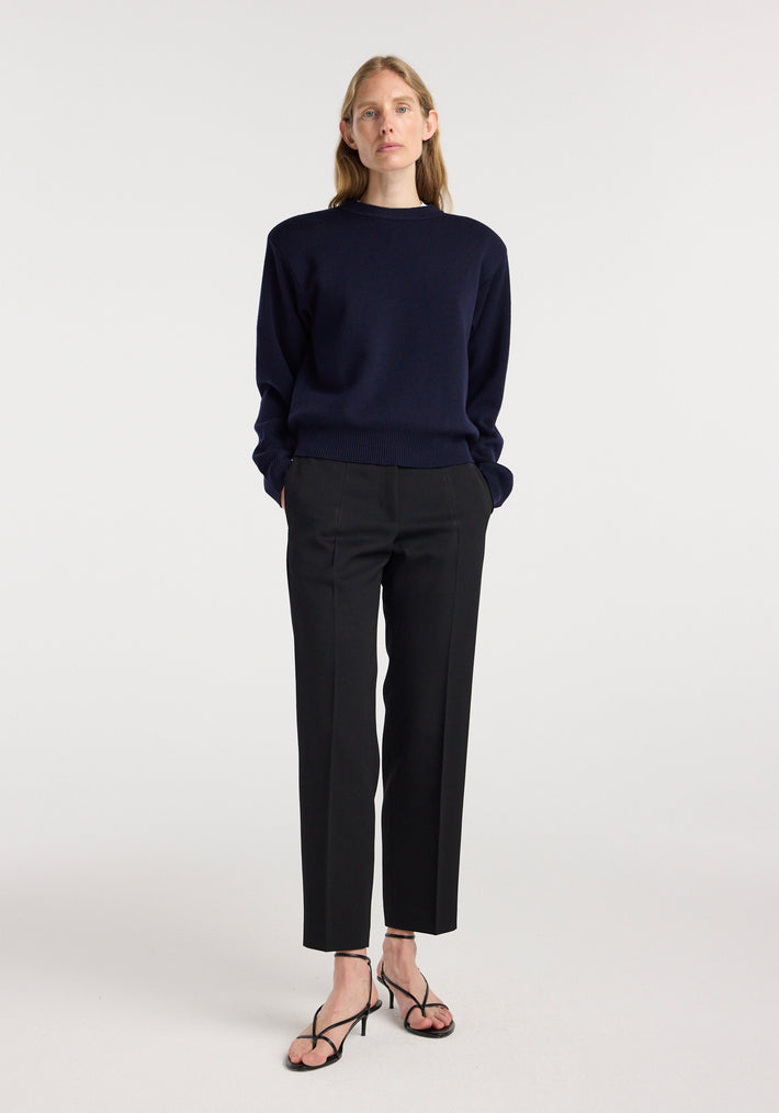 Mies - Cigarette leg tailored trousers | black