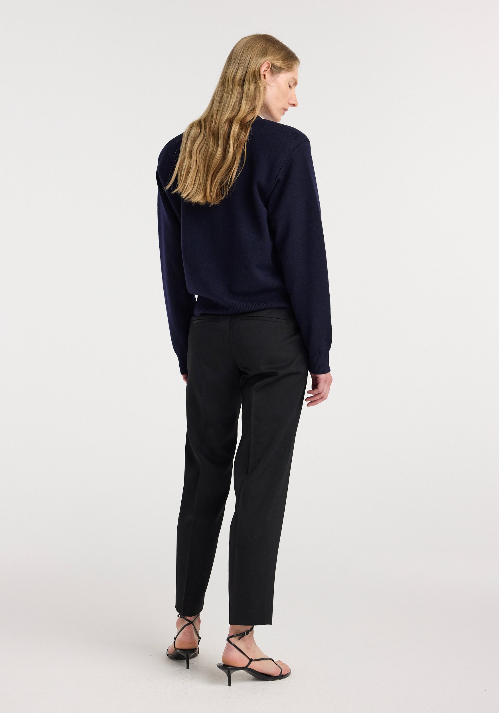 Mies - Cigarette leg tailored trousers | black