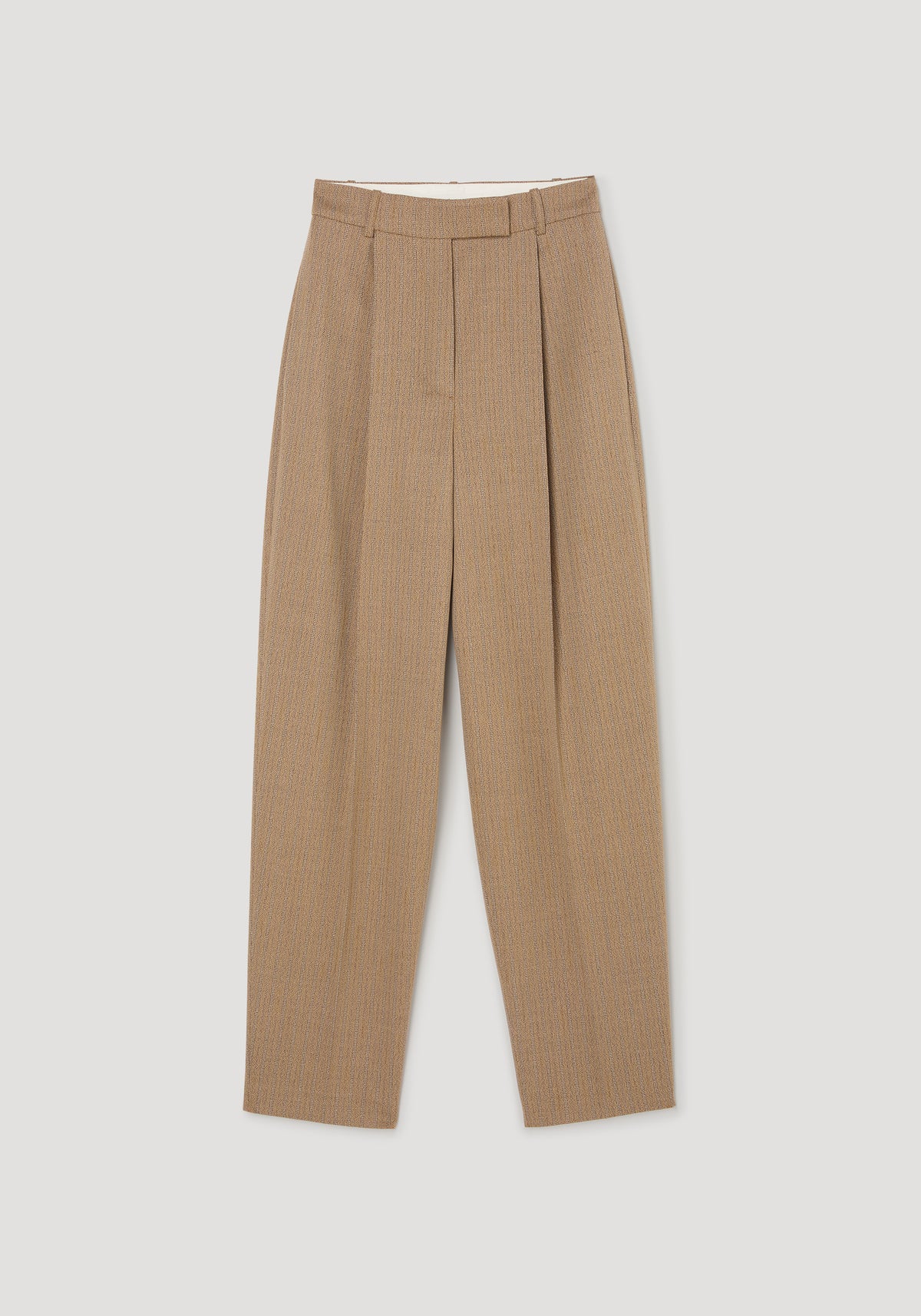 Daria - Single pleat tapered trousers | heritage stripe