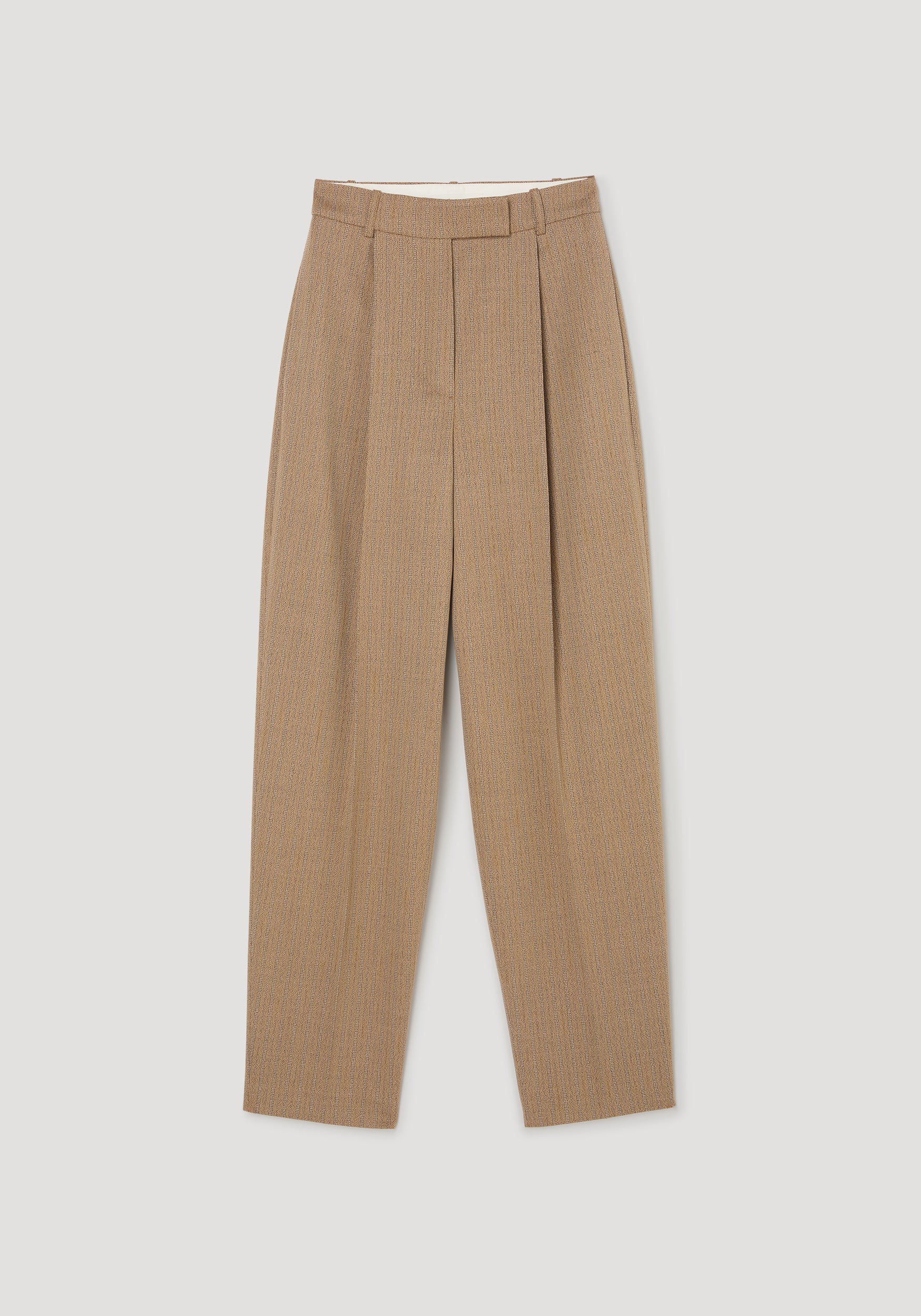 Daria - Single pleat tapered trousers | heritage stripe