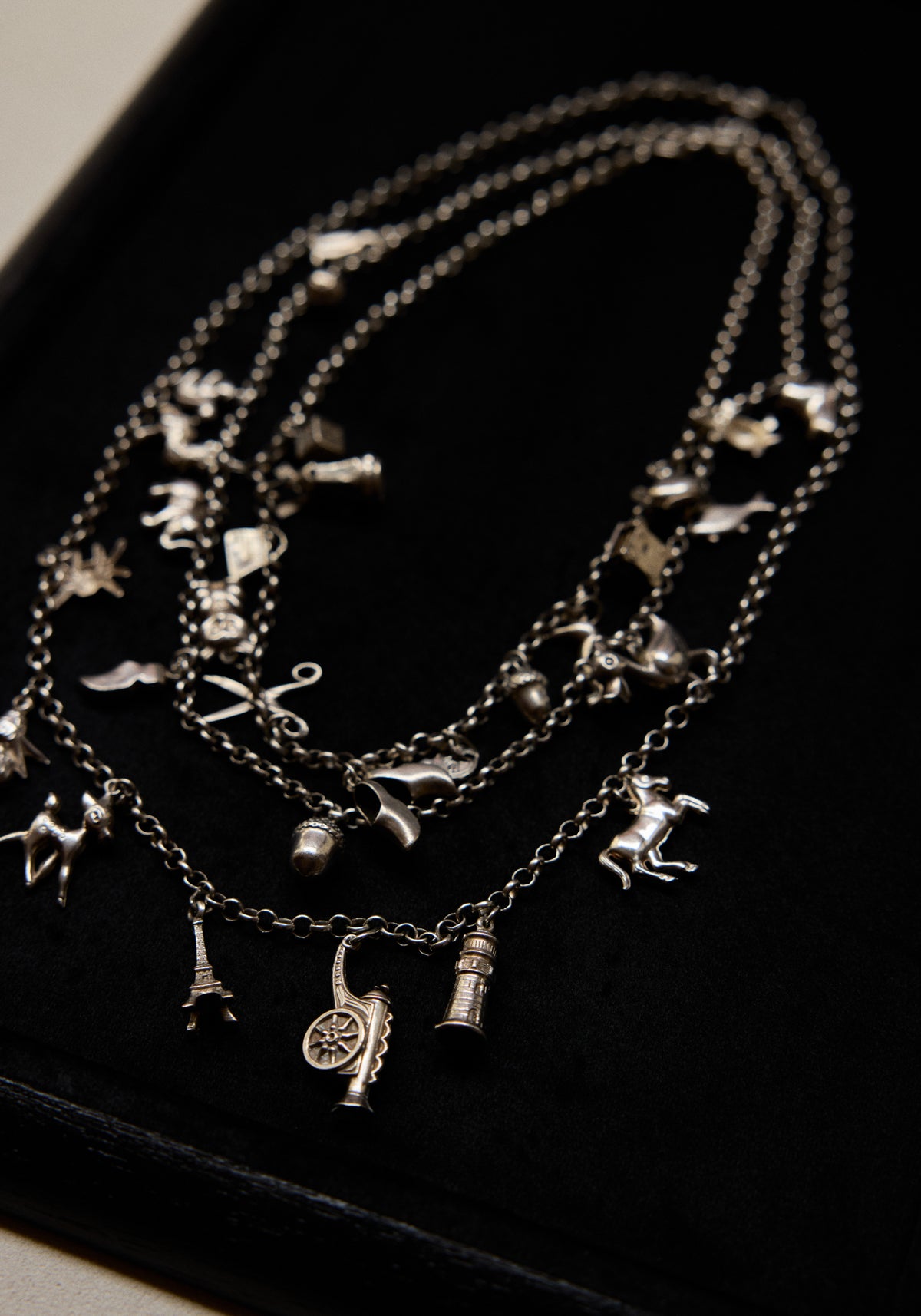 Dutch Silver, set of 3 miniatures necklaces | silver