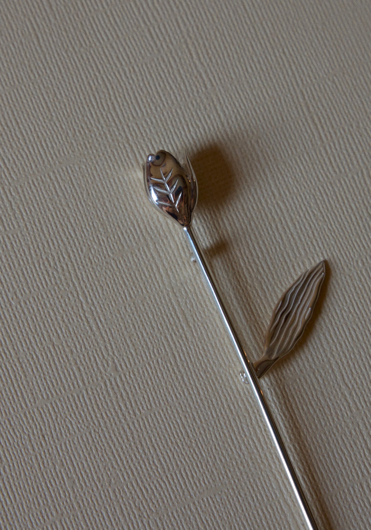 Tulip silver earring (single) | silver